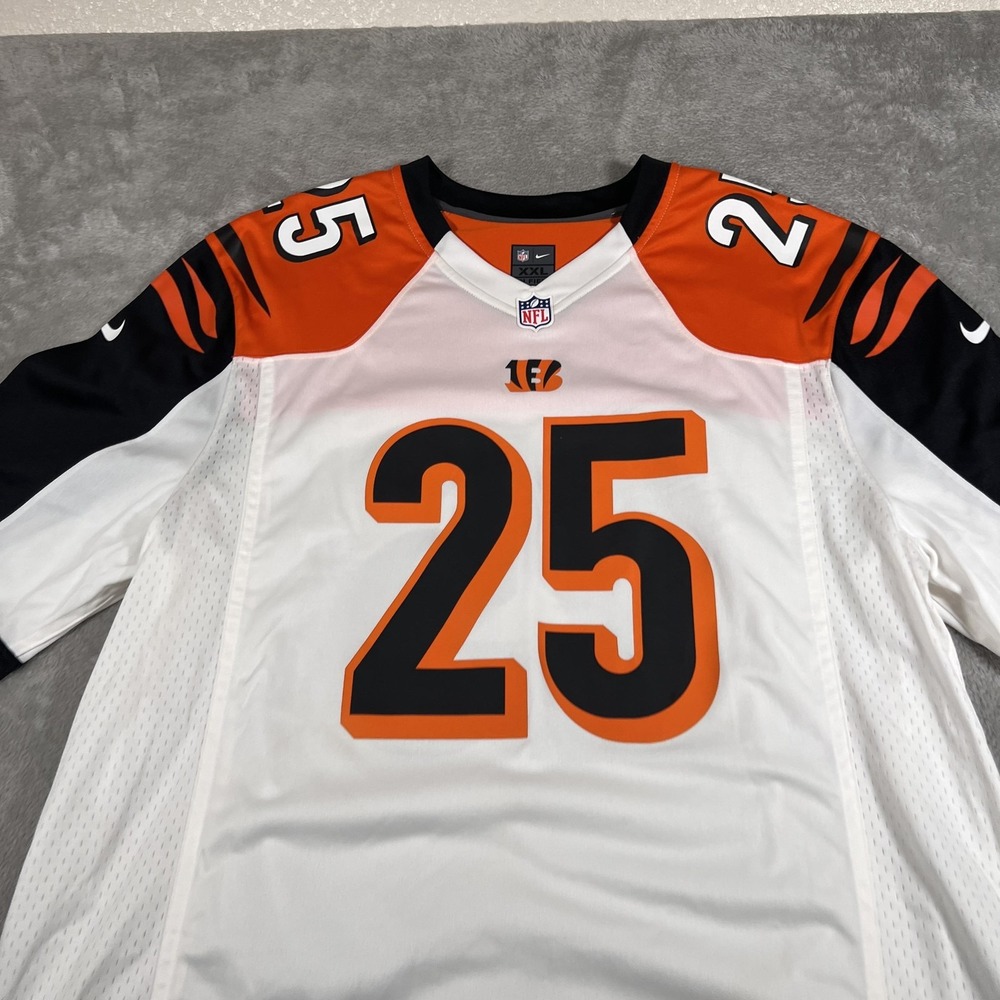 Cincinnati Bengals Giovani Bernard 25 Jersey Mens 2XL White‎ Nike NFL On Field